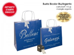 BUSTE IN CARTA BICOLOR BLU/ARGENTO